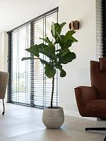 Кашпо Noor pot metallic grey D36 H33 см