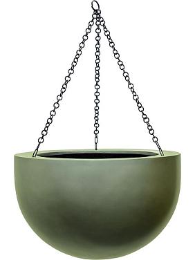 Кашпо подвесное Baq gradient hanging bowl matt forest green