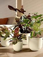 Кашпо Jazz round silky white D35 H32 см