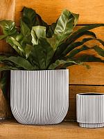 Кашпо Capi nature groove planter ball ivory D24 H21 см