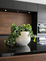 Кашпо Noor pot metallic grey D27 H25 см