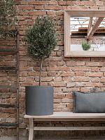 Кашпо Fiberstone max l black D50 H50 см