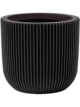 Кашпо Capi nature groove planter ball intense black Кашпо Capi nature groove planter ball intense black