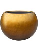 Кашпо Baq metallic silver leaf globe matt honey (с техническим горшком) D50 H37 см Кашпо Baq metallic silver leaf globe matt honey (с техническим горшком) D50 H37 см