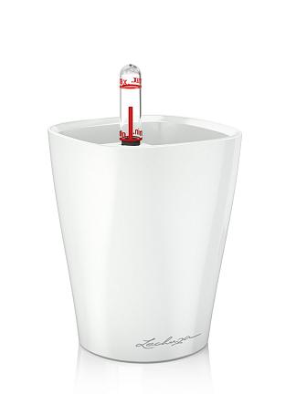 Кашпо Lechuza Deltini и mini-Deltini (белый лакированный)