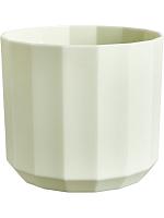 Кашпо Facet round tea green D26 H23 см