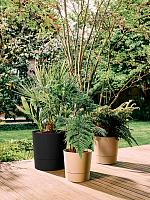 Кашпо Foss round mushroom beige D35 H34 см