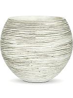 Кашпо Capi nature rib vase ball ivory D18 H15 см Кашпо Capi nature rib vase ball ivory D18 H15 см