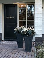 Кашпо Artstone ella vase black L26 W26 H49 см