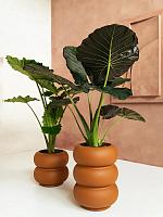 Кашпо Premium amber roll high karamel D43 H58 см