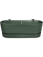 Кашпо Greenville easy balcony leaf green L52 W21 H19 см Кашпо Greenville easy balcony leaf green L52 W21 H19 см