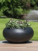 Кашпо Fiberstone cora s black D47 H25 см