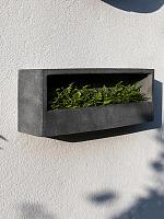 Кашпо настенное Natural wally balcony low xs grey L40 W15 H9 см