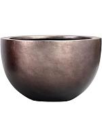 Кашпо Baq metallic silver leaf bowl matt coffee D45 H27 см Кашпо Baq metallic silver leaf bowl matt coffee D45 H27 см