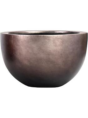 Кашпо Baq metallic silver leaf bowl matt coffee Кашпо Baq metallic silver leaf bowl matt coffee