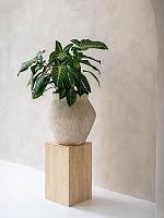 Кашпо Mineral fleuri l travertine beige D61 H61 см