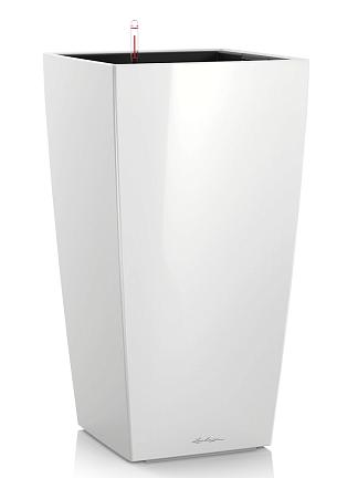 Кашпо Lechuza Cubico (белый лакированный)