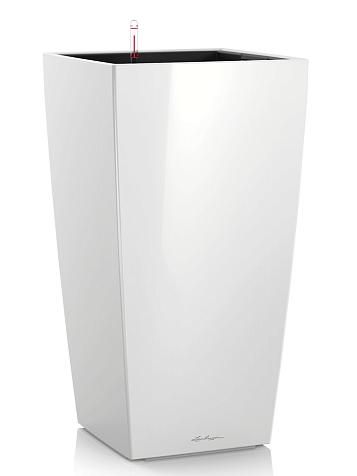 Кашпо Lechuza Cubico 50 белый лакированный