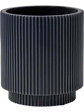 Кашпо Capi nature groove special vase cylinder graphite grey Кашпо Capi nature groove special vase cylinder graphite grey
