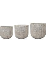 Кашпо Balia pot concrete (набор 3 шт) D37 H37 см