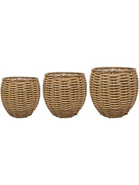 Кашпо Jet pot natural (набор 3 шт) Кашпо Jet pot natural (набор 3 шт)