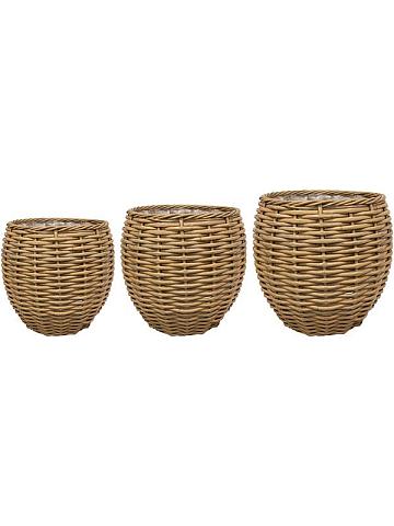 Кашпо Jet pot natural (набор 3 шт) Кашпо Jet pot natural (набор 3 шт)