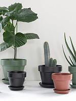 Кашпо с поддоном Urbann pot & saucer matt anthracite D30 H26 см