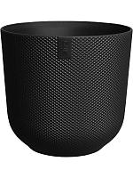 Кашпо Jazz round living black D30 H28 см