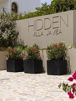 Кашпо Fiberstone block xl black L60 W60 H60 см