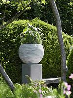 Кашпо Capi nature rib nl vase ball ivory D62 H48 см