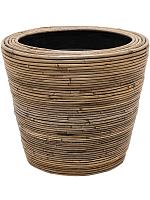Кашпо Drypot rattan stripe round grey D38 H33.5 см Кашпо Drypot rattan stripe round grey D38 H33.5 см