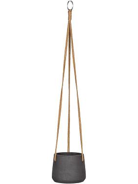 Кашпо подвесное Rough patt (hanging) s black washed Кашпо подвесное Rough patt (hanging) s black washed