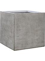 Кашпо Antwerp square planter grey brown L44 W44 H44 см