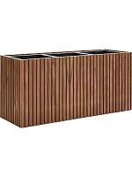 Кашпо Baq radia rectangle natural на колесиках (с техническим горшком) L107 W38 H50 см