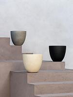 Кашпо Grigio egg pot anthracite D60 H54 см