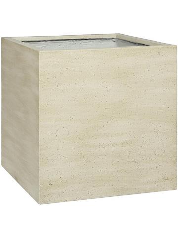 Кашпо Cement & stone block l beige washed Кашпо Cement & stone block l beige washed