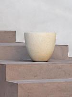 Кашпо Grigio egg pot antique white D60 H54 см