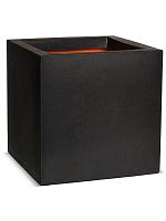 Кашпо Capi urban smooth nl pot square black L30 W30 H30 см