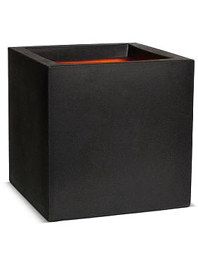 Кашпо Capi urban smooth nl pot square black Кашпо Capi urban smooth nl pot square black