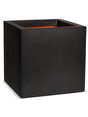 Кашпо Capi urban smooth nl pot square black Кашпо Capi urban smooth nl pot square black