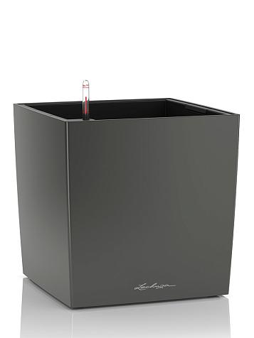 Кашпо Lechuza Cube 40 антрацитовый металлик