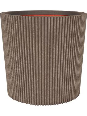 Кашпо Capi nature groove nl vase conical warm taupe Кашпо Capi nature groove nl vase conical warm taupe