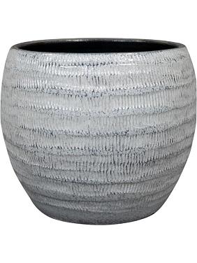 Кашпо Manuel pot shiny grey