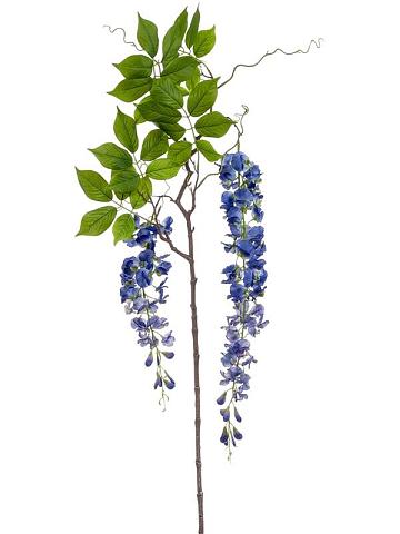 Глициния ветвь с синими цветами искусственная Глициния ветвь с синими цветами искусственная