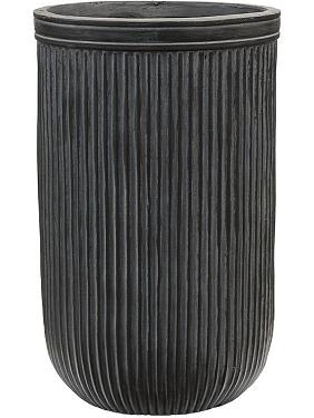 Кашпо Baq vertical rib cylinder anthracite Кашпо Baq vertical rib cylinder anthracite