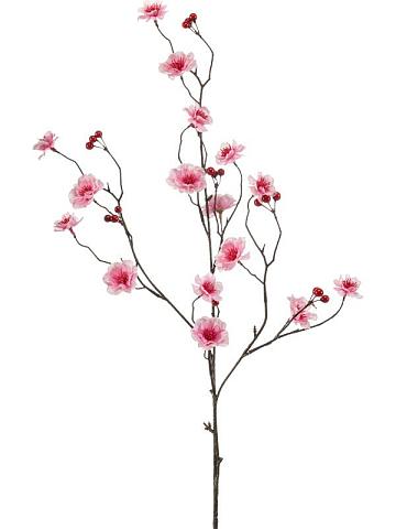 Вишневая ветвь с розовыми цветами искусственная