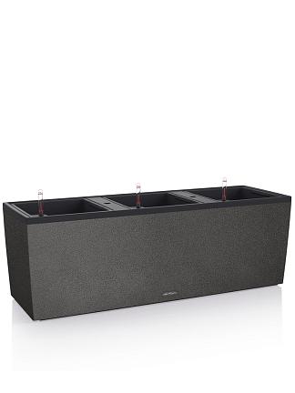 Кашпо Lechuza Trio Stone (графитовый черный)