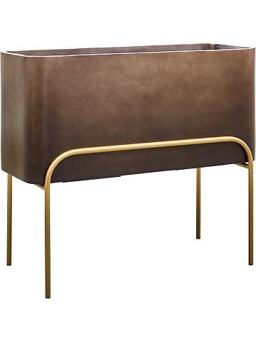 Кашпо Baq gradient elevated rectangle high matt coffee ( + подставка на ножках)