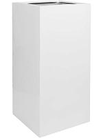 Кашпо Fiberstone bouvy l glossy white L40 W40 H80 см