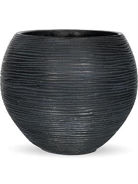 Кашпо Capi nature rib vase ball black Кашпо Capi nature rib vase ball black
